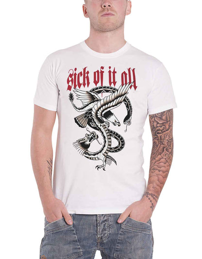 Sick Of It All T Shirt Eagle Band Logo New York Punk new Official Mens